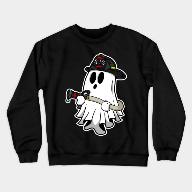 Ghost Firefighter Hose Crewneck Sweatshirt by BG